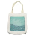 thumbnail image 1 of Nautical Tote Bag, Marine Beauty Shell with Seahorse Starfish Oysters Ocean Sea Tropical Image, Cloth Linen Reusable Bag for Shopping Books Beach and More, 16.5" X 14", Cream, by Ambesonne, 1 of 2