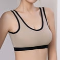 thumbnail image 3 of Womens Bras Push Up Lace Without Steel Ring Gathered Straps Tank Top Models Bottoming Bra Bras Women Push Up Coffee L, 3 of 4