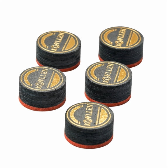 KONLLEN Carom Pool Billiard Cue Tips - 5 Pieces Carom Cue Tip 14mm 6 Layers Billiards Accessories