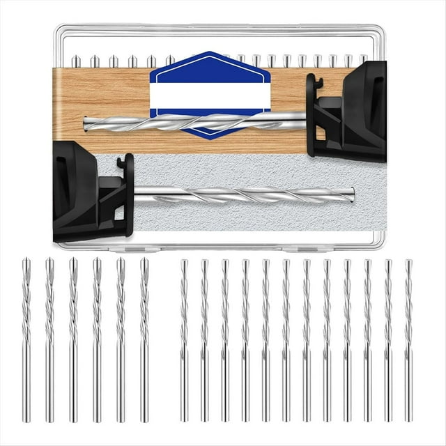 18 Piezas De Brocas Para Paneles De Yeso, Brocas Para Cortar Madera De 1/8 De Pulgada, Juego De Brocas Para Cortar Con Punta Piloto, Acero De Alta Velocidad M2