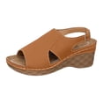 thumbnail image 1 of Plus Size Women Fashion Open Toe Sandals Block Heel Stylish Openwork Design Comfortable Thick Sole Versatile Fish Mouth Sandals, 1 of 8