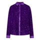 thumbnail image 5 of Sudadera con cremallera para mujer,Blazer informal para mujer, abrigo liso de manga larga con solapa, mezcla de poliéster y elastano, ideal para usar en casa o en la oficina, sopatenor, 5 of 8