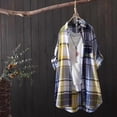 thumbnail image 2 of Abstract Print Flannel Shirt Jacket, Lightweight Open Front Cardigan with Non-Positional Pattern & Versatile Layering Potential,Yellow 3XL, 2 of 5