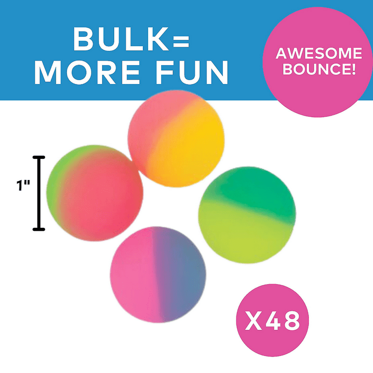 Icy Two-Tone Bouncing Balls (4Dz) - Party Favors - 48 Pieces