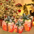 thumbnail image 4 of Sylchomon Home Christmas Lighted Boxes Set Of 3 LED Light Up Decor Outdoor Light Up Christmas Boxes Present Decorations Outdoor Yard, 4 of 6