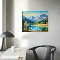 thumbnail image 4 of COMIO  Nature Mountain Canvas Wall Art National Park Painting Lake Blue Ridge Landscape Picture, Panoramic Artwork Framed Large Size for Home Office Living Room Bedroom Bathroom Wall Decor, 4 of 5