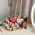 thumbnail image 6 of 1 Pc Women Printed Travel Makeup Bag for Business Travel Vacation Dark Blue Nylon, 6 of 6