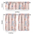 thumbnail image 6 of Nautical Seahorse Beach Curtains Set Marine Life Coral Tropical Sea Shells Fish Starfish Jellyfish Plants Cute Cartoon Ocean Coastal Creatures Summer Underwater Tier and Valance Rod Pocket Kitchen Cur, 6 of 6