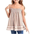 thumbnail image 4 of Fancifize Girls Summer Clothes Ruffle Hem Camisole Cute Square Neck Sleeveless Peplum Babydoll Shirt Off Shoulder Blouse, 4 of 5