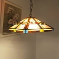 thumbnail image 5 of RADIANCE Goods Tiffany-Style Blackish Bronze 2 Light Mission Ceiling Pendant Fixture 16" Shade, 5 of 6