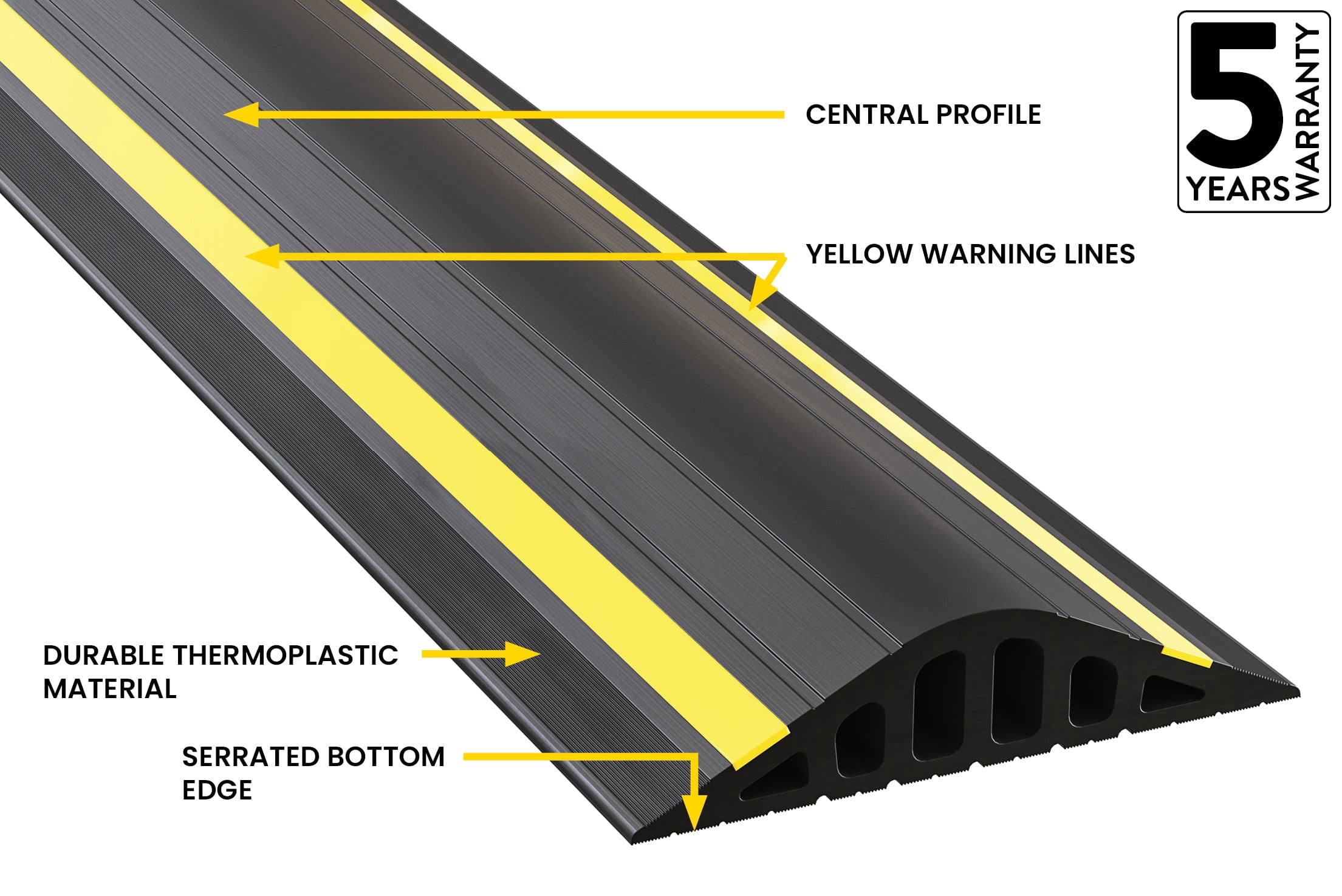 1 ½" High Garage Door Flood Barrier Threshold Kit (8'3") | Flexible PVC | Complete Kit Includes 2 Adhesives | GaraDry