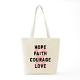 thumbnail image 6 of CafePress - Hope Faith Courage Love Tote Bag - Unisex Canvas Tote Bag, Beige, 1-Piece, 6 of 7