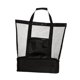 thumbnail image 2 of Bolsa de playa de malla con compartimento refrigerador, ideal para refrigerios, camping y verano. Negro, 2 of 7