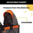 thumbnail image 6 of Jeep Sport All-Terrain Stroller Wagon by Delta Children - Includes Canopy, Parent Organizer, Adjustable Handlebar, Snack Tray & Cup Holders, Grey/Bonfire, 6 of 6