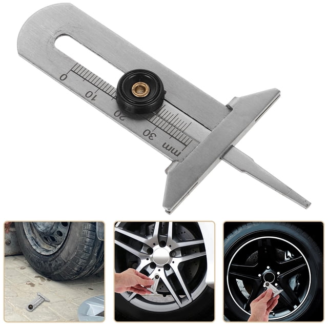 unbranded Calibrador De Profundidad Para Neumáticos De Inoxidable Con Escala Vernier 030