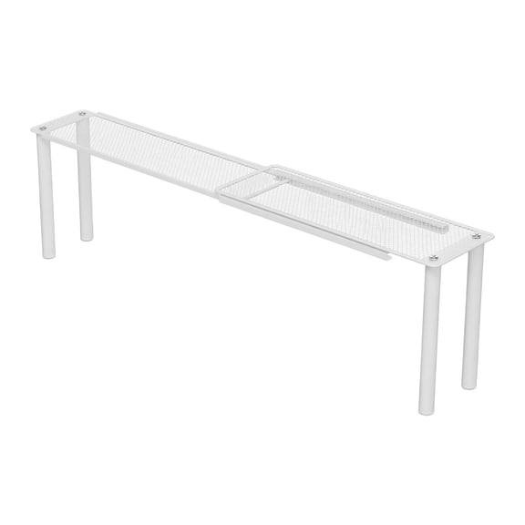 Expandable Window Shelf for Plants Kitchen Sink Organizer Stackable Narrow Shelves Kitchen Countertop Holder Mesh Design (1, White)