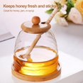 thumbnail image 7 of 16.7 Oz Glass Honey Jar with Dipper and bamboo Lid Honey Pot Honey Container Holder Syrup Dispenser for Home Kitchen$$Home Decor, Kitchen, & Other, 7 of 7
