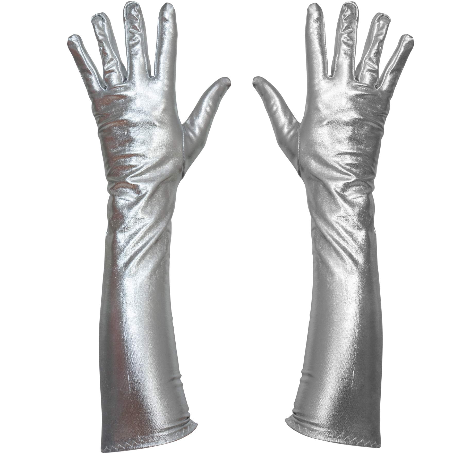 PVC Gloves Wet look gloves clubwear Lace middle Size M 