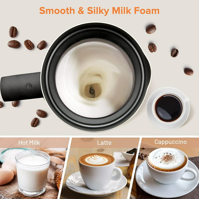 Secura Milk Frother, Electric Milk Steamer Stainless Steel, 8.4oz/250ml  Automatic Hot and Cold Foam Maker and Milk Warmer for Latte, Cappuccinos