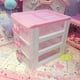 thumbnail image 2 of Encantadora caja de almacenamiento de recepción con cajones de recepción de escritorio de tres niveles, lazo rosa Adepaton CZMR-ZC258, 2 of 5