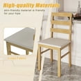 thumbnail image 4 of 5 Pieces Solid Wood Indoor Modern Rectangular Dining Table Set for 4, Dining Table with 4 Back Chairs, Kitchen Table and Chairs Set for Kitchen Bar Living Room Breakfast, Natural, 4 of 9