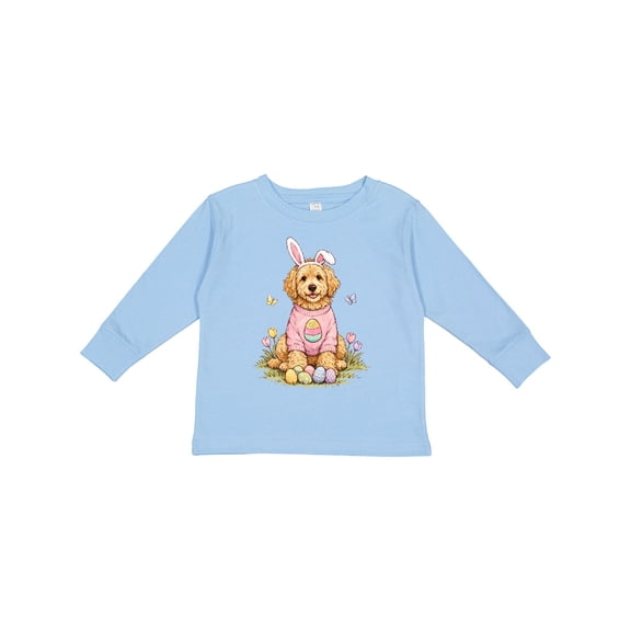 Inktastic Easter Doodle Dog Boys or Girls Long Sleeve Toddler T-Shirt