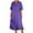 Purple, variant on Summer Fashion Plus Size Maxi Dresses for Womens 2025 Casual Solid Color Loose Pocket Lapel Dress