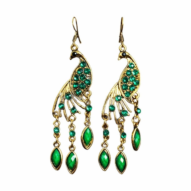 Peacock earrings near me sale