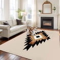 thumbnail image 5 of 6x9 Washable Area Rug, Abstract Ethnic Non-Slip Large Rectangle Rug for Living Room Dining Room, Vintage Black Brown Bohemian Pattern Indoor Floor Mat for Home Decor, 5 of 9