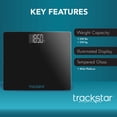 thumbnail image 4 of Trackstar Wide-Platform Black Digital Weight Scale 550 lb Weight Capacity Trackstar Monitoring App Bluetooth iOS & Android Compatible Measure, Track, and Share Results, 4 of 12