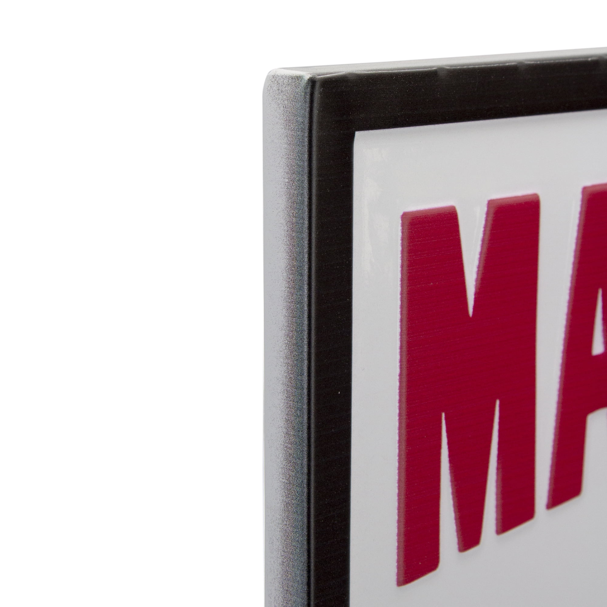 18.5" White and Black Framed "Man Cave" Metal Sign Wall Decor