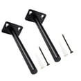 thumbnail image 1 of TABLZONE 2Ud Soporte Para Estantes Flotantes De Frío Negro Con Tornillos Y Expansores, 1 of 5