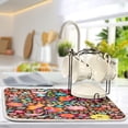 thumbnail image 5 of Colorful Flower Spring Dish Drying Mat 16x18 Absorbent Daisy Floral Dishes Pad Dish Drainer Mat Protector for Kitchen Fast Dry, 5 of 6