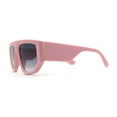 thumbnail image 3 of Womens Minimal Flat Top Thick Plastic Racer Sunglasses Pink Smoke, 3 of 4