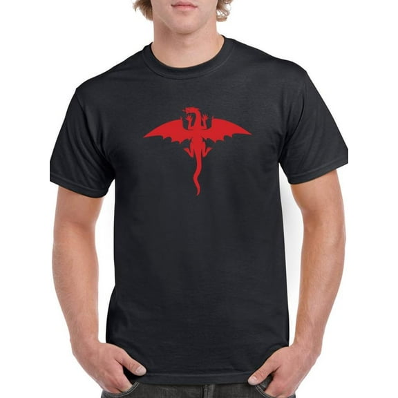 Flying Fire Dragon T-Shirt Men -SPIdeals Designs, Male Small