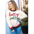 thumbnail image 4 of FOLUNSI Cozy Drop Shoulder Sweater - Plus Size & Vibrant Colorblock, 4 of 8