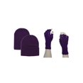 thumbnail image 1 of Kit Hiver GT - Bonnet Long + Bonnet Court + Gants Sans Doigts - Violet, 1 of 1