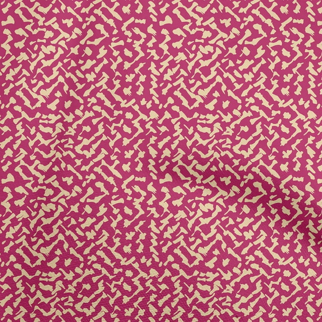 oneOone Velvet Fuschia Pink Fabric Block Sewing Material Print Fabric By The Yard 58 Inch Wide-QQ
