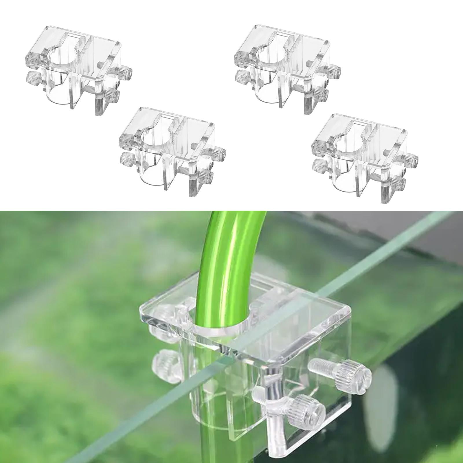Stgfyxgs 4x Soft Tube Fixture Holder Adjustable Hose Holder Inlet Outlet Pipe Holders Water Pipe Clamp Clear Water Pipe Fixing Clamps for 27mm