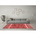 thumbnail image 3 of Ahgly Company Indoor Round Abstract Red Modern Area Rugs, 3' Round, 3 of 4