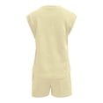 thumbnail image 5 of MAIHAN Women Casual Outfits Spring Outfits Shirt Tops Shorts Clothes Sets Shorts Sets Women 2 Piece Outfits Casual Two-Piece Outfit, 5 of 5