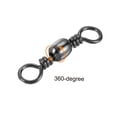 thumbnail image 4 of Uxcell Fishing Barrel Swivels Solid Ring Terminal Tackle for Freshwater Fishing Black 110lb, 4 of 4