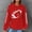 *Red, variant on Game Day Hooded Sweatshirt Women Funny Football Graphic Shirt Waffle Knit Game Day Pullover Hoodies Long Sleeve Knit Hoodie Sweatshirt Football Graphic Pullover Sweater Yellow 3Xl