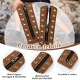 thumbnail image 4 of 2pcs Leather Lace-In Boot Zipper Inserts 6.3x2.3 Inch Cowhide Shoe Laces Zippers Tieless Shoe Laces for Adults No-Tie Shoelaces for Shoes Repair DIY Camel, 4 of 6