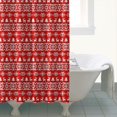thumbnail image 4 of Red Christmas Folk Pattern Shower Curtain 72"x72" ,Bathroom Decorative Shower Curtains Set with 12 Hooks,Modern Waterproof Washable Shower Curtain, 4 of 6