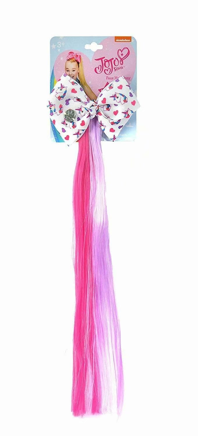 Jojo Pink Hair Extension Multicolor Bow
