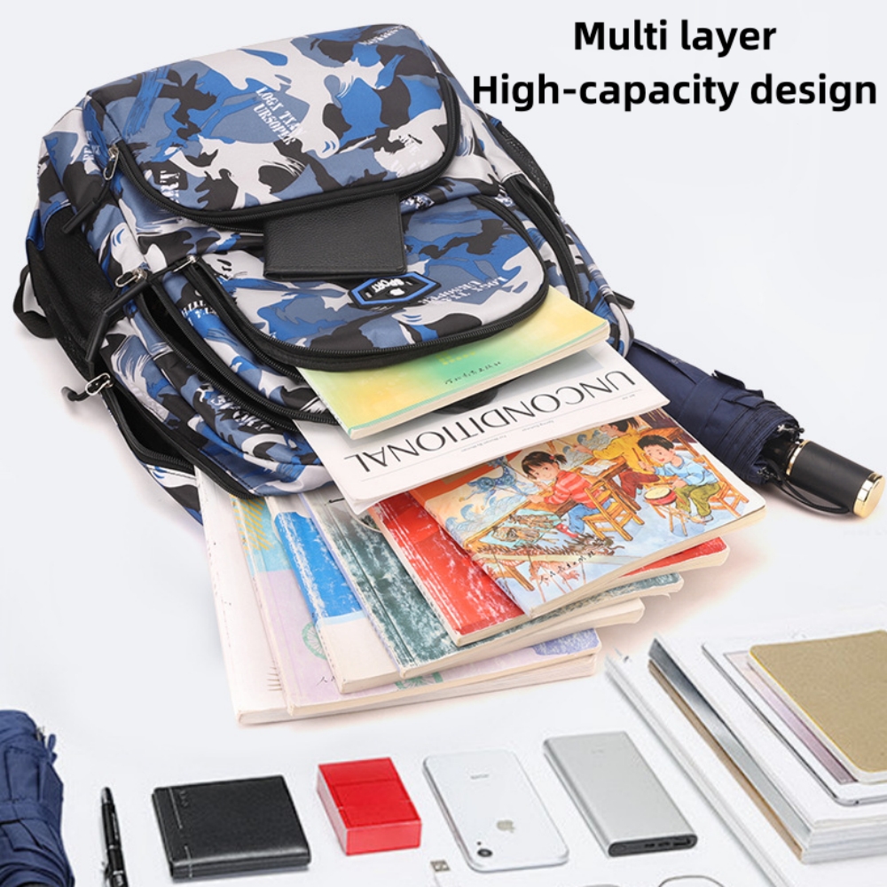 Tyethy Kids Backpack for Boys 3 PCS School Backpack Set with  Crossbody Bag Pencil Case for Elementary Middle School, Blue