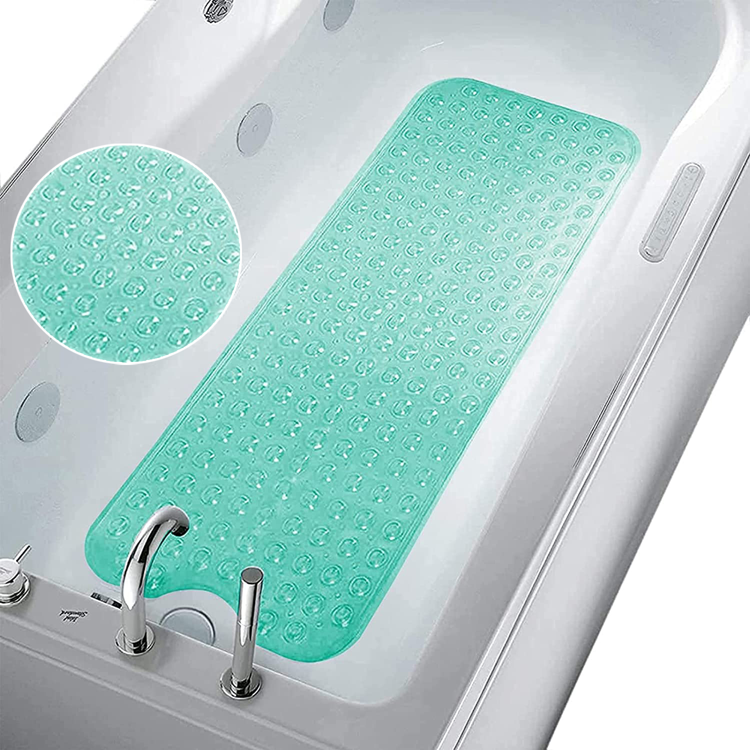 PASUTEWEL Bath and Shower Mat, Extra Long NonSlip Tub Mat (39" x 16