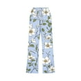 thumbnail image 4 of QATAINLAV Womens Linen Capri Pants Fashion Floral Print Casual Drawstring Elastic Waist Cropped Trousers Loose Comfy Straight Leg Summer Beach Pants Multicolor XL Summer Savings, 4 of 6