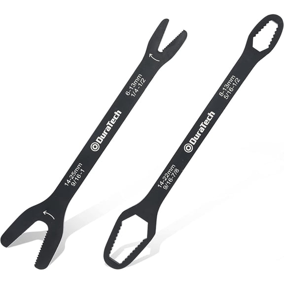 Universal Wrench Set, Multi-functional Wrench Set, SAE & Metric, 1/4”-1”& 6-25mm, 38 sizes in 2 Piece, for Home and Car Repair